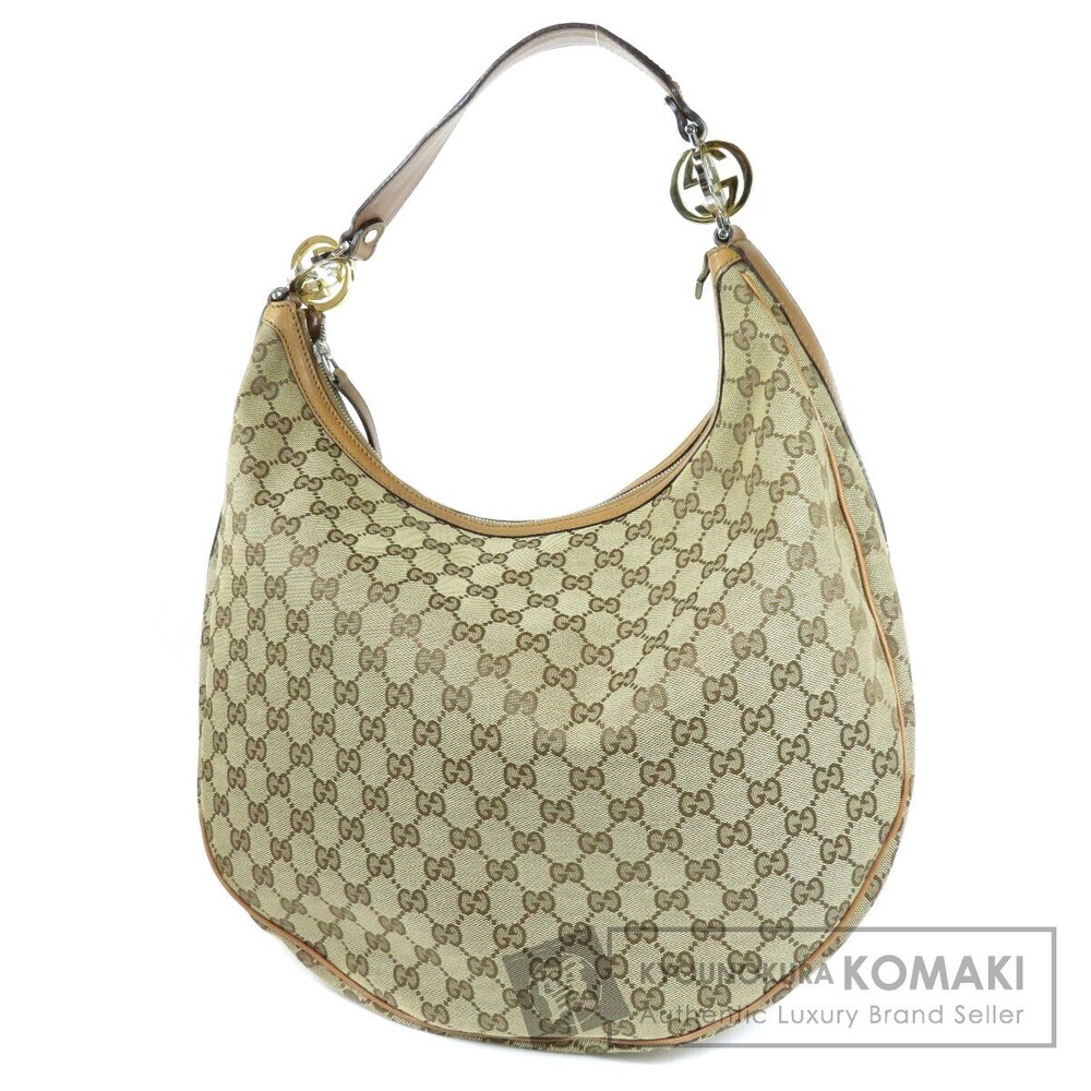 Gucci GG One Shoulder Hobo bag canvas leather